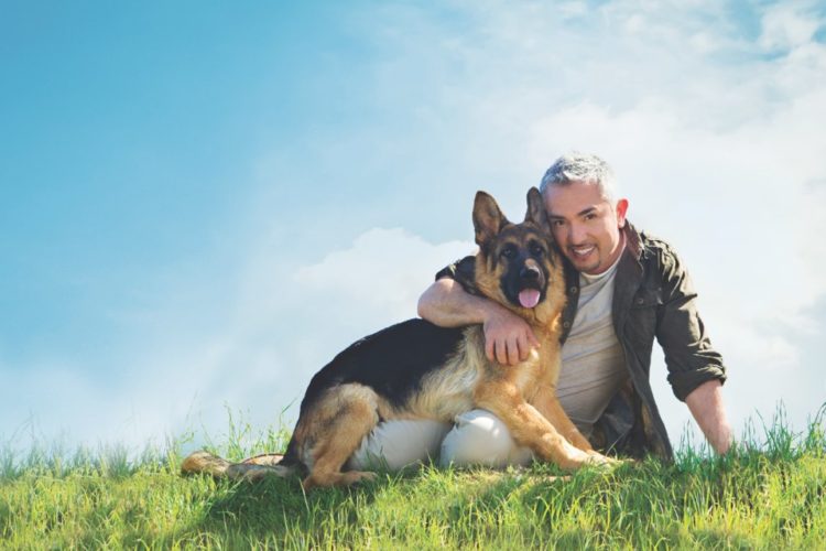 Cesar Millan, the Dog Whisperer and his dog