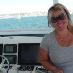 Jeannette Kempkes on boat